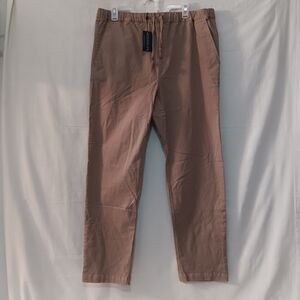 Goodlife khaki chino pull on pants for men.
